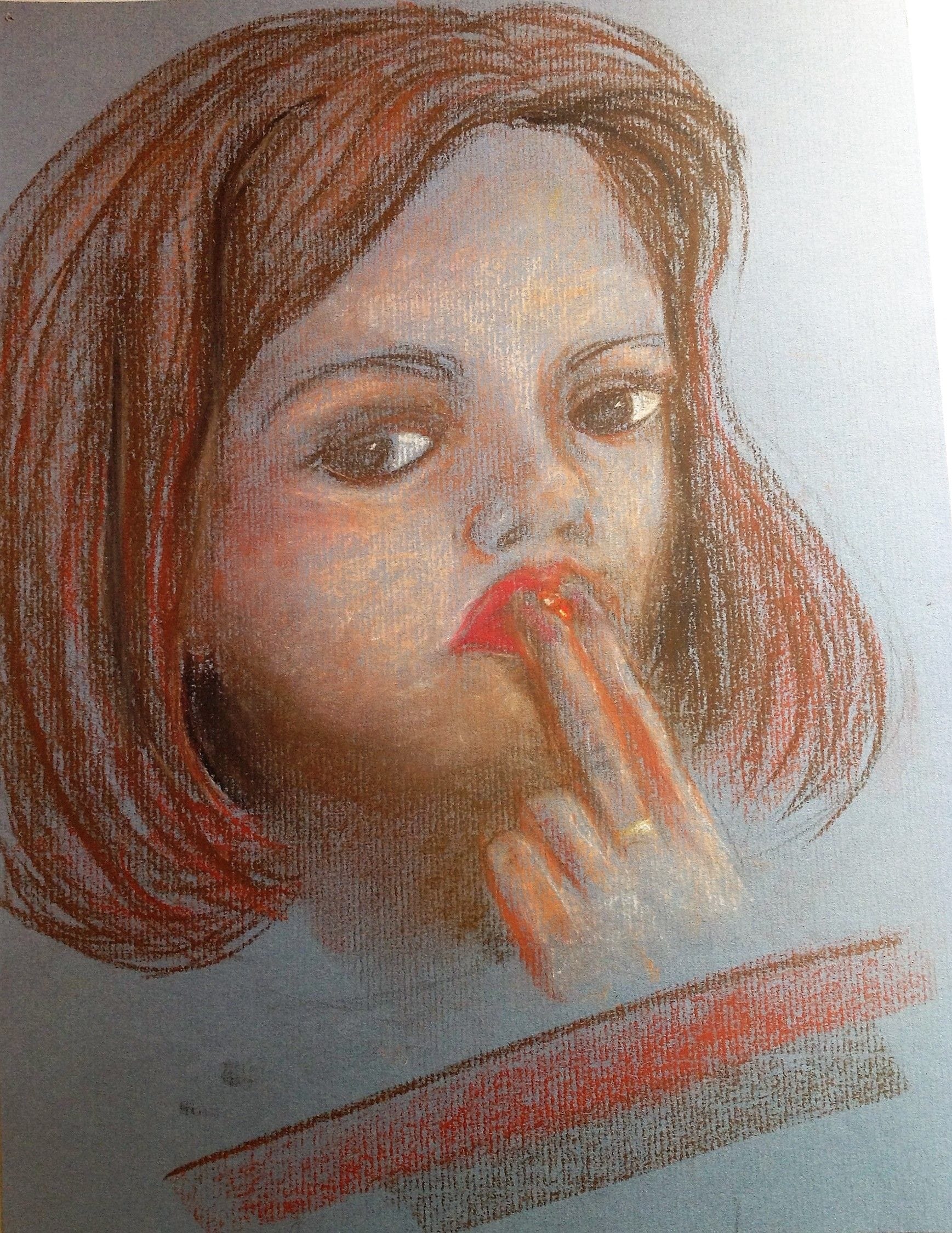 Self Portrait, 1992
Chalk on Paper
9"W x 12"H, Walli White, artist