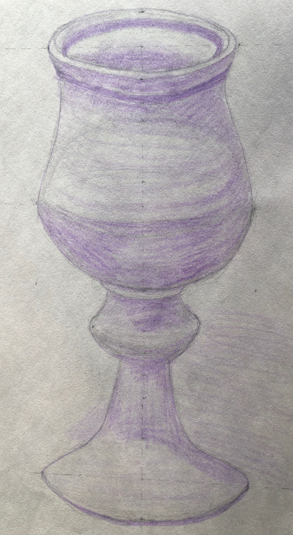 Goblet, 2018
Pencil and Colored Pencil on Paper
6.5"W x 12.5"H, Walli White, artist