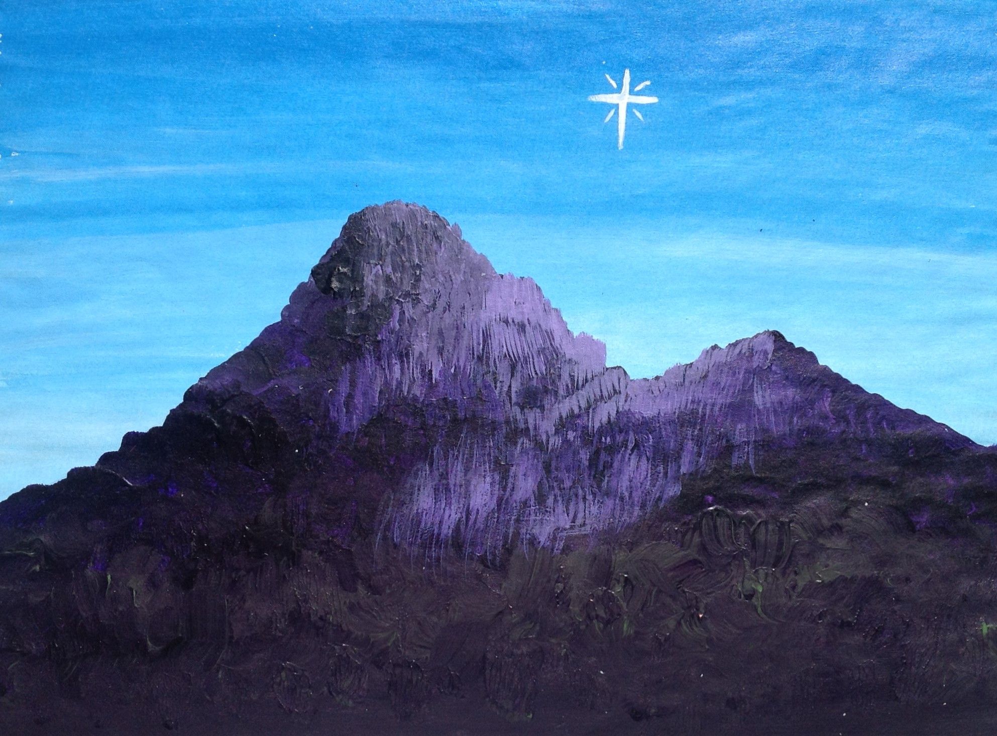 Camelback Mountain, 1983
Acrylic on Paper
12"W x 9"H, Walli White, artist