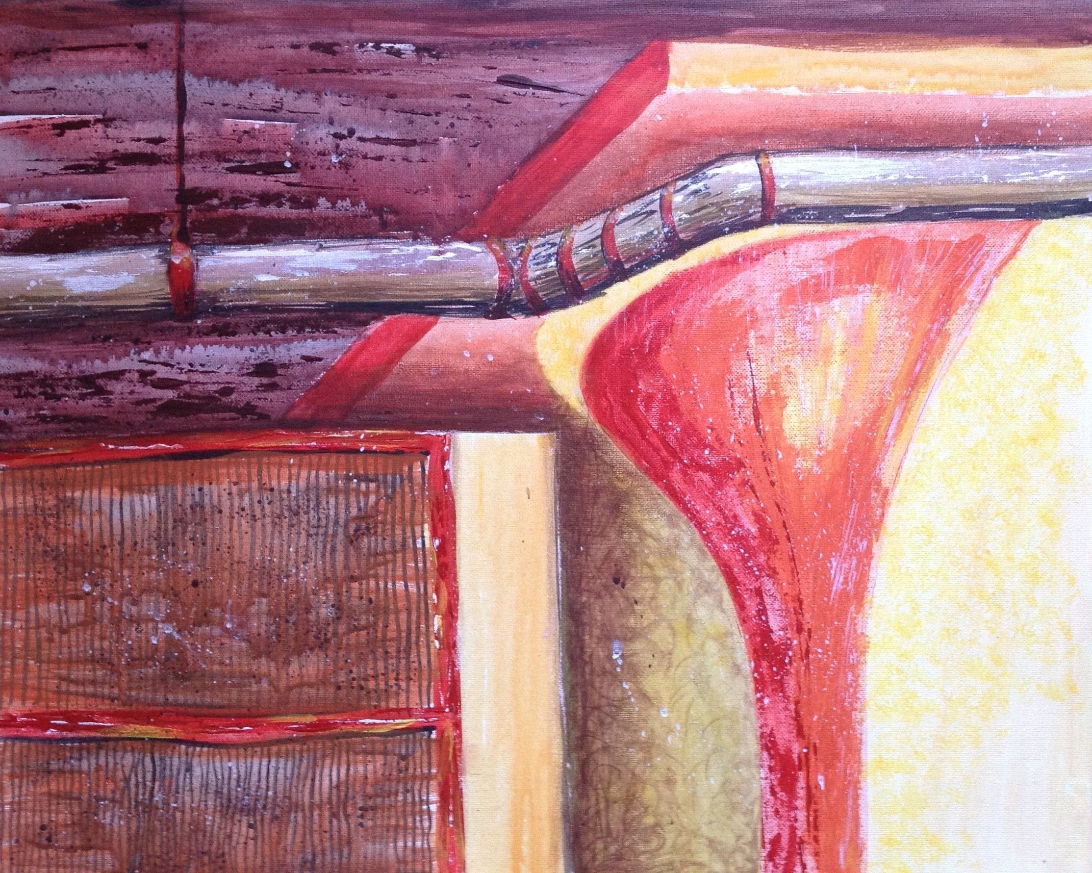 Analogous Painting, 1991
Acrylic on Canvas-Textured Paper
18"W x 14"H, Walli White, artist