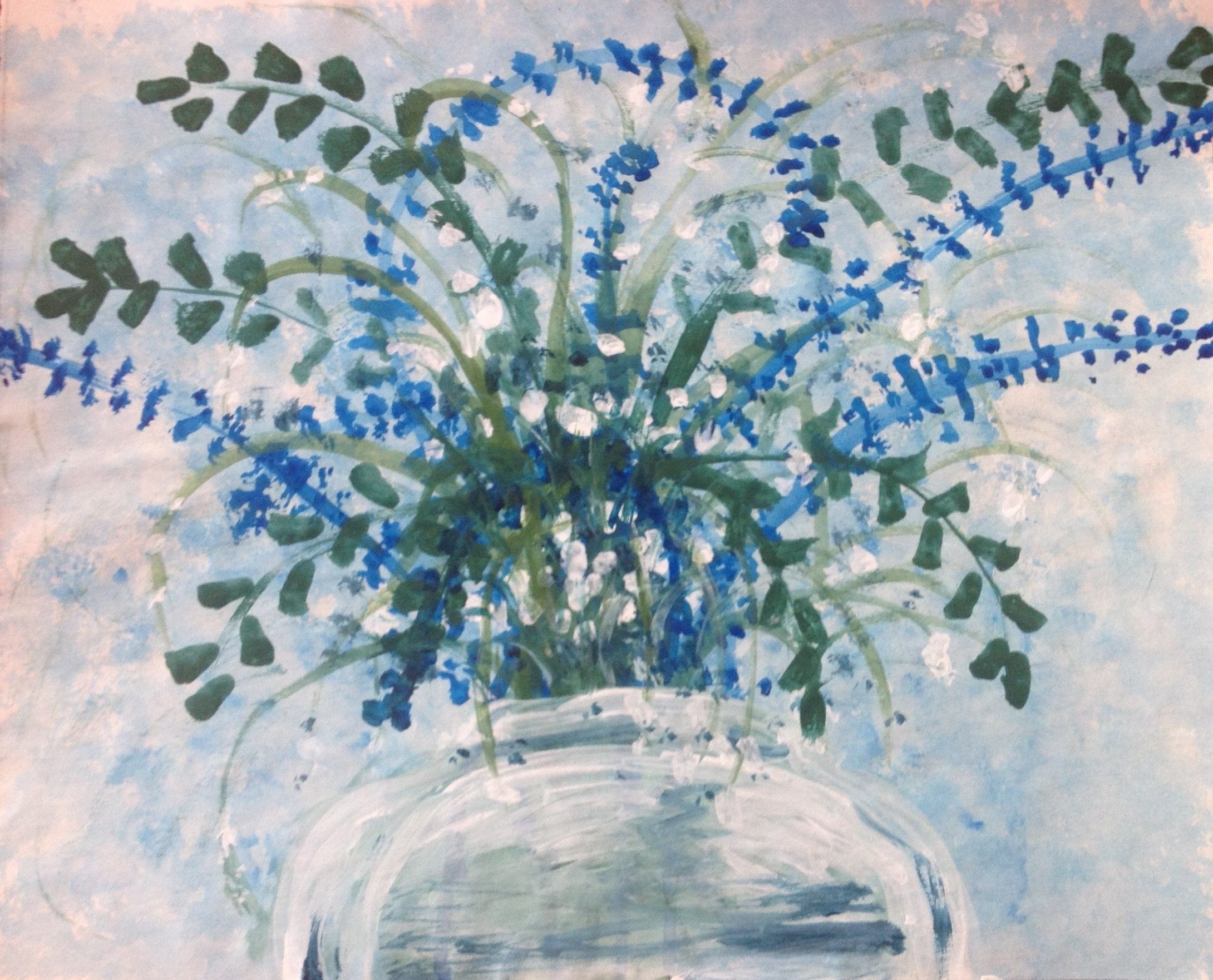 Analogous Still Life, 1991
Acrylic on Paper
10"W x 8"H, Walli White, artist
