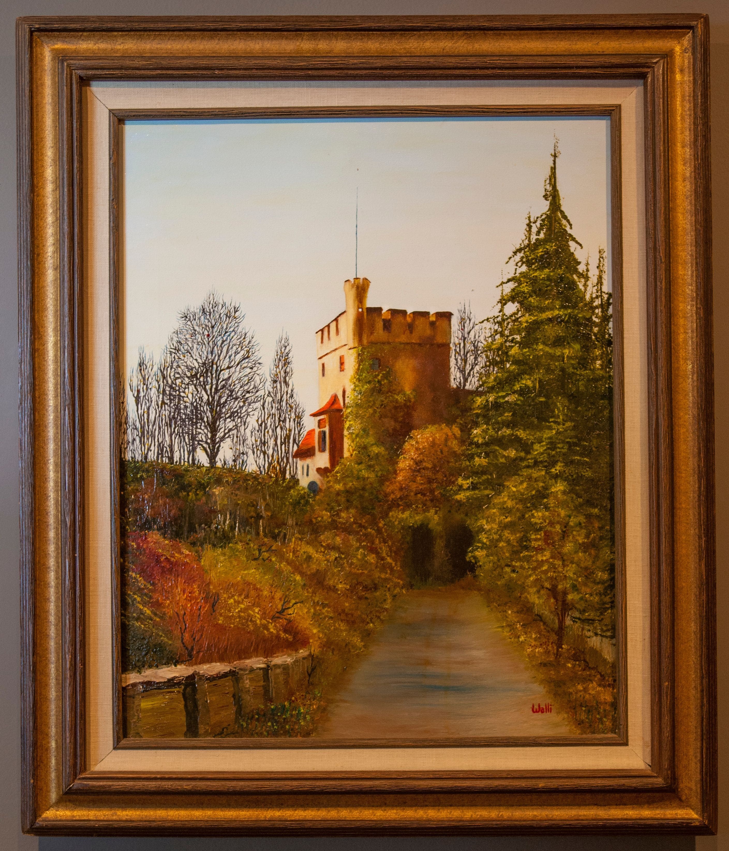 Castle #1, 1988
(Freyschlossl, Roter Turm)
Oil on Stretched Canvas
18"W x 25"H, Walli White, artist