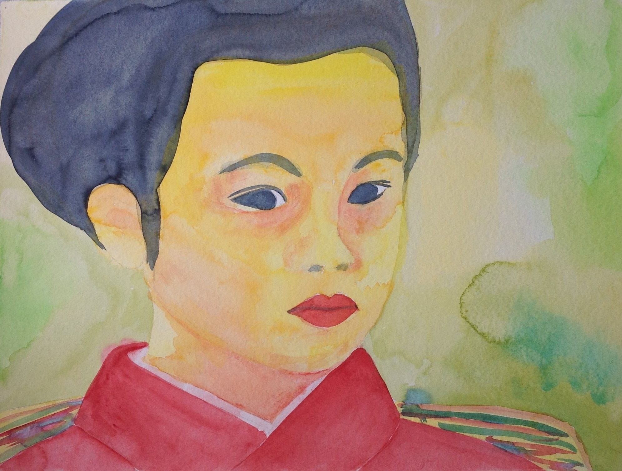 Asian Visits, 1993
Watercolor on Paper
20"W x 15"H, Walli White, artist