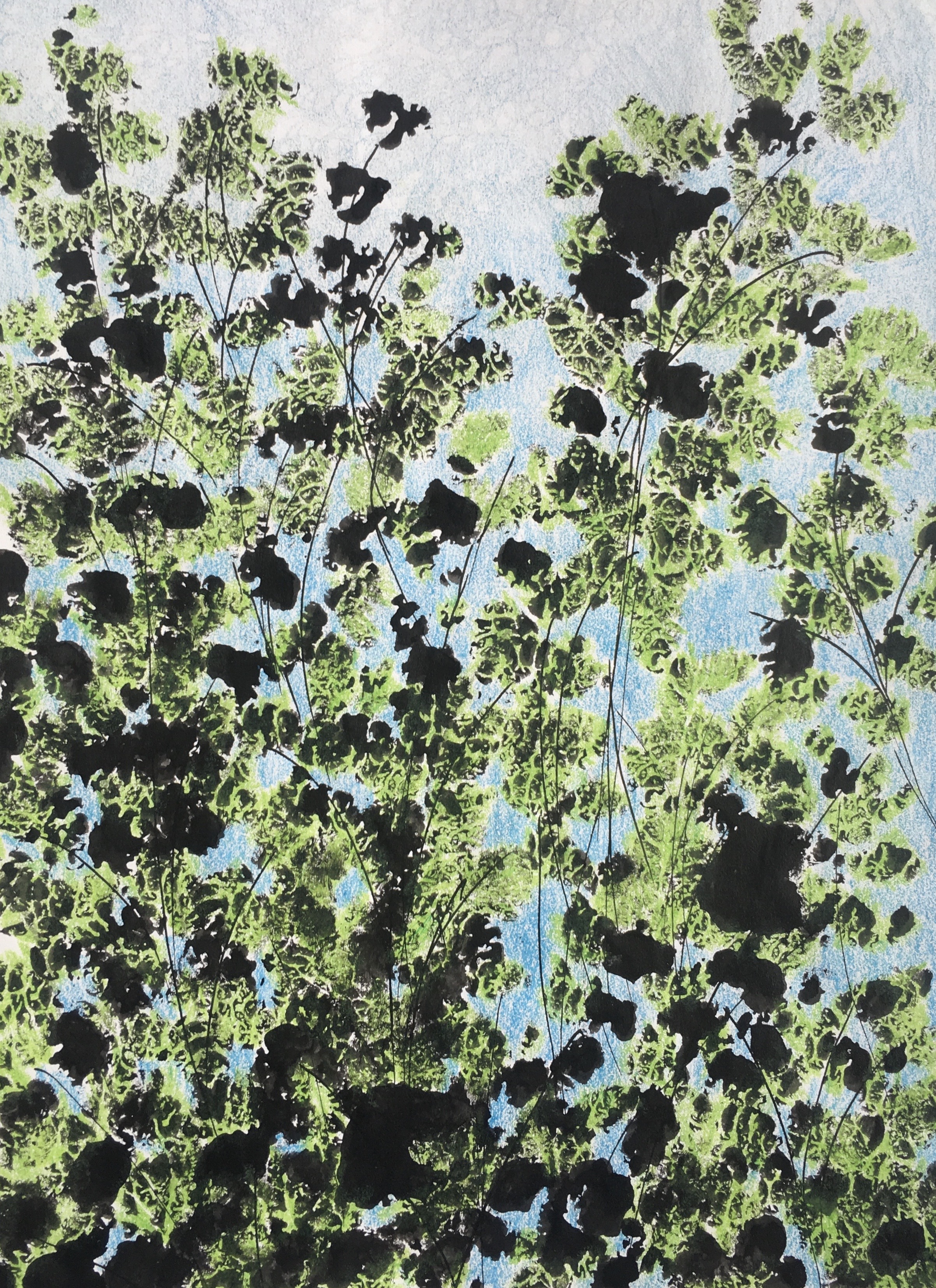 Under the Maple Tree, 1990
Colored Pencils and Ink on Paper, Walli White, artist