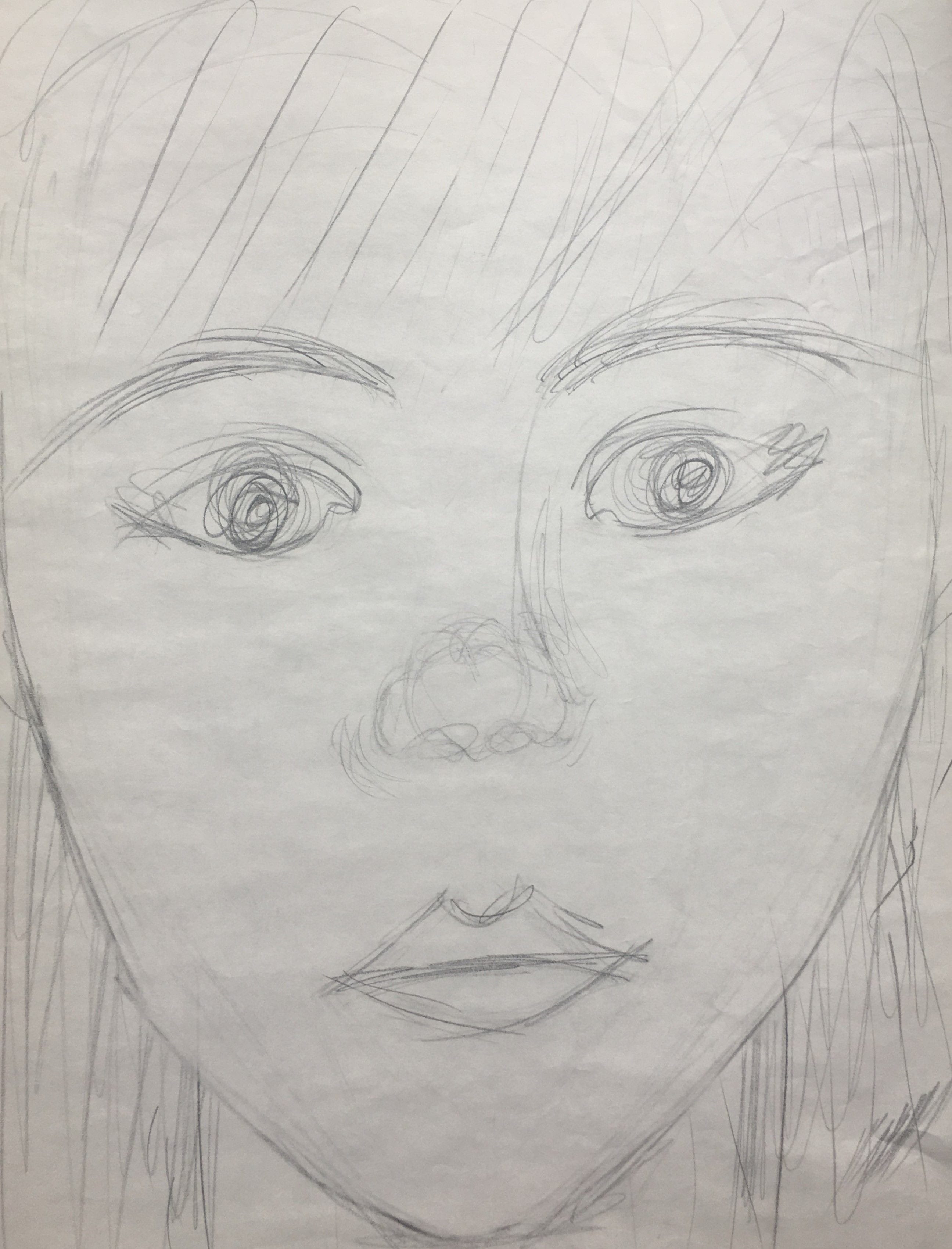 Self-Portrait Study, 1990
Pencil on Paper
18"W x 24"H, Walli White, artist