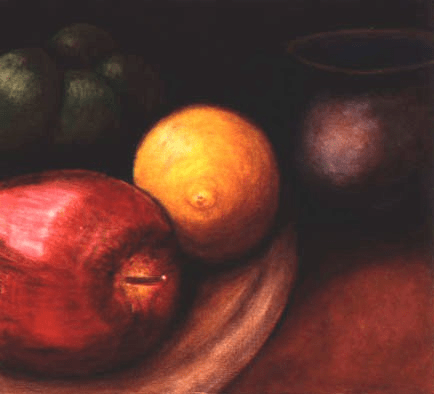 Large Apple, 1996
Acrylic on Stretched Canvas
24"W x 22"H, Walli White, artist