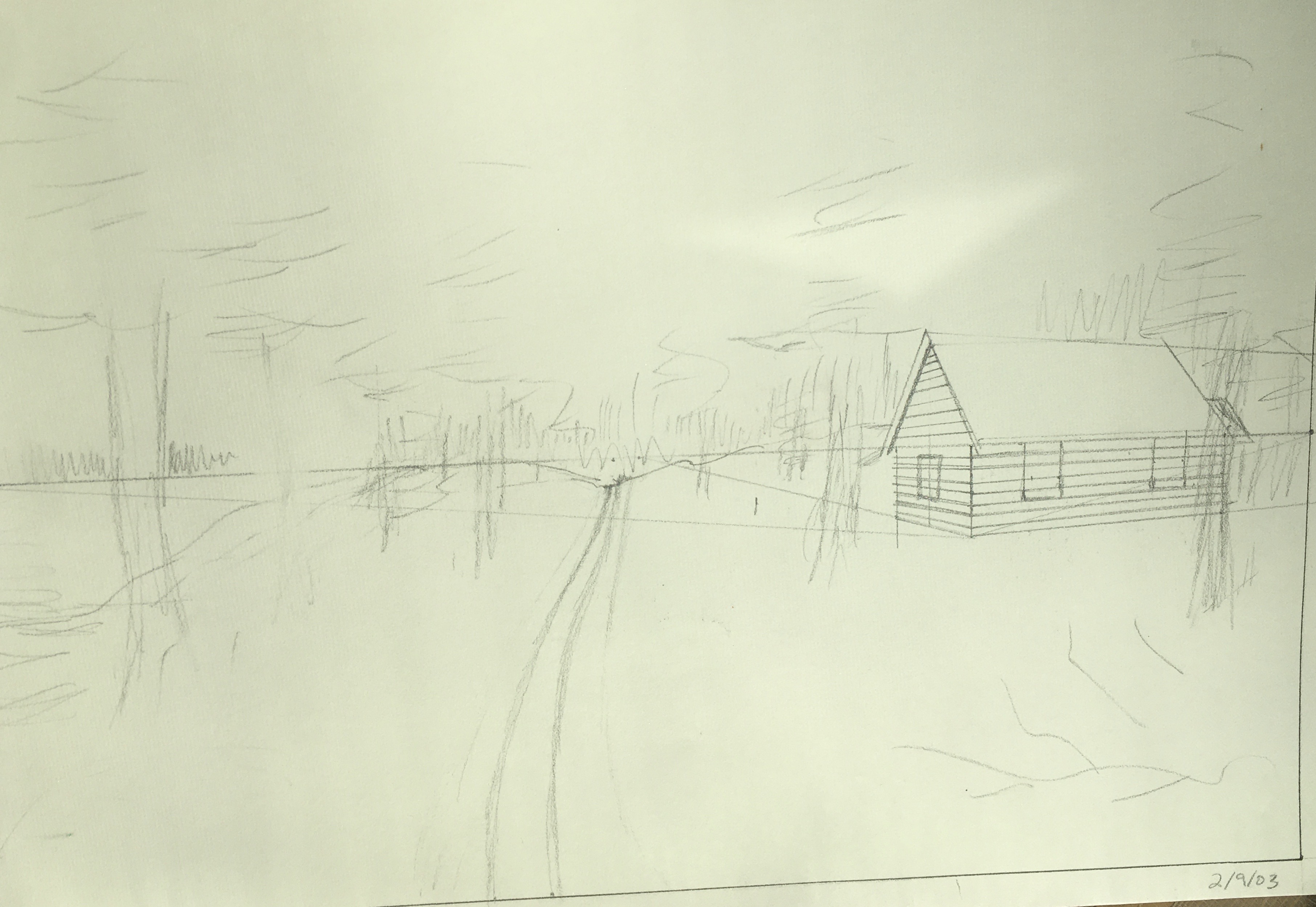 Tettegouche Study, 2003
Pencil on Paper, Walli White, artist