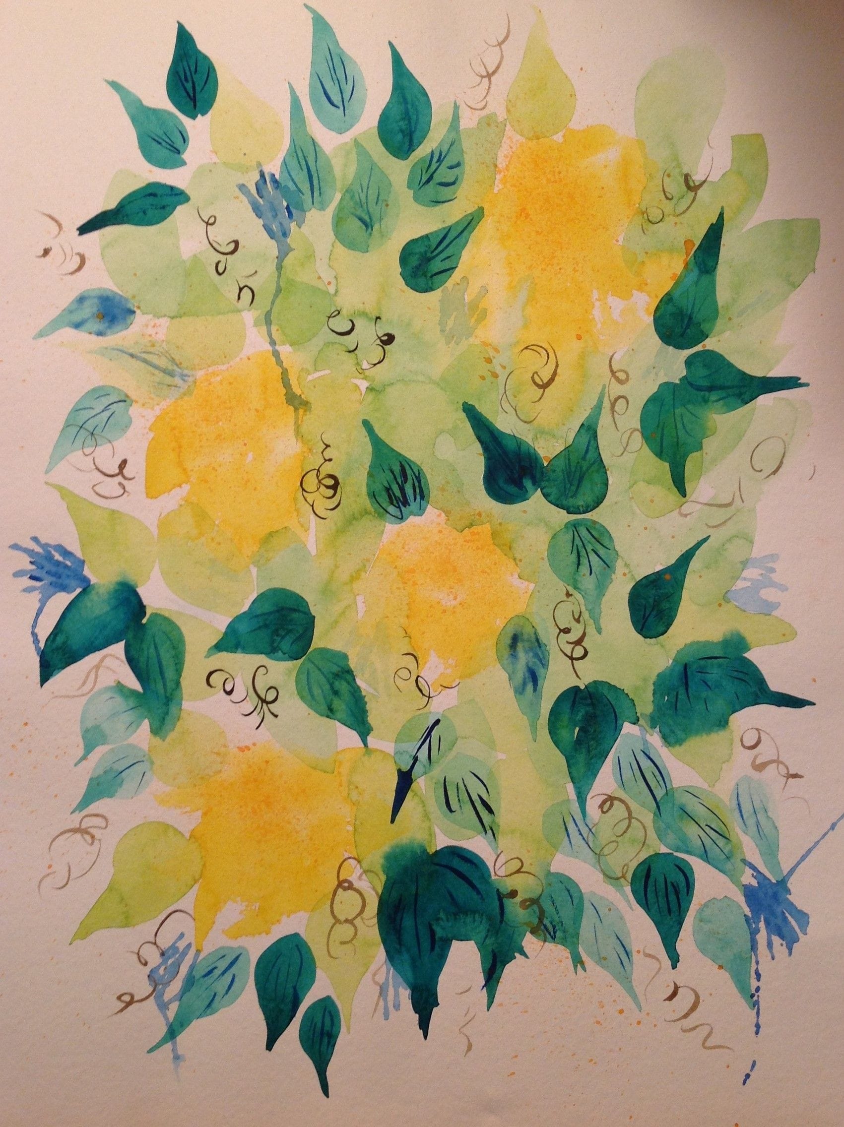 Yellow Queen, 1991
Watercolor on Watercolor Paper
18"W x 14"H, Walli White, artist